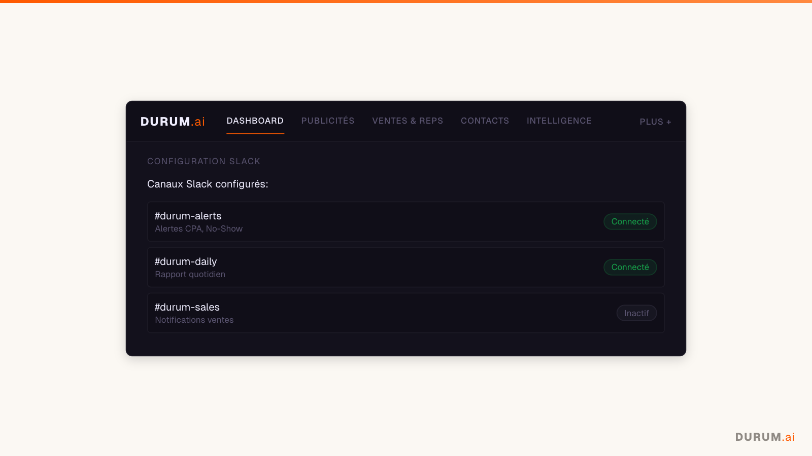DURUM.ai — Intelligence marketing-ventes